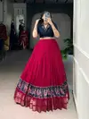 Nnk1135 Poly Cotton Printed With Zari Weaving Work Lehenga With Blouse Wholesale In India